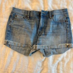 J. Crew Light Blue Jean Shorts with Frayed Hem